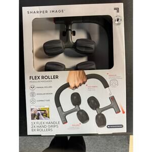 New Sharper Image - Flex Roller, Modular Massager with 8 Attachments - Black